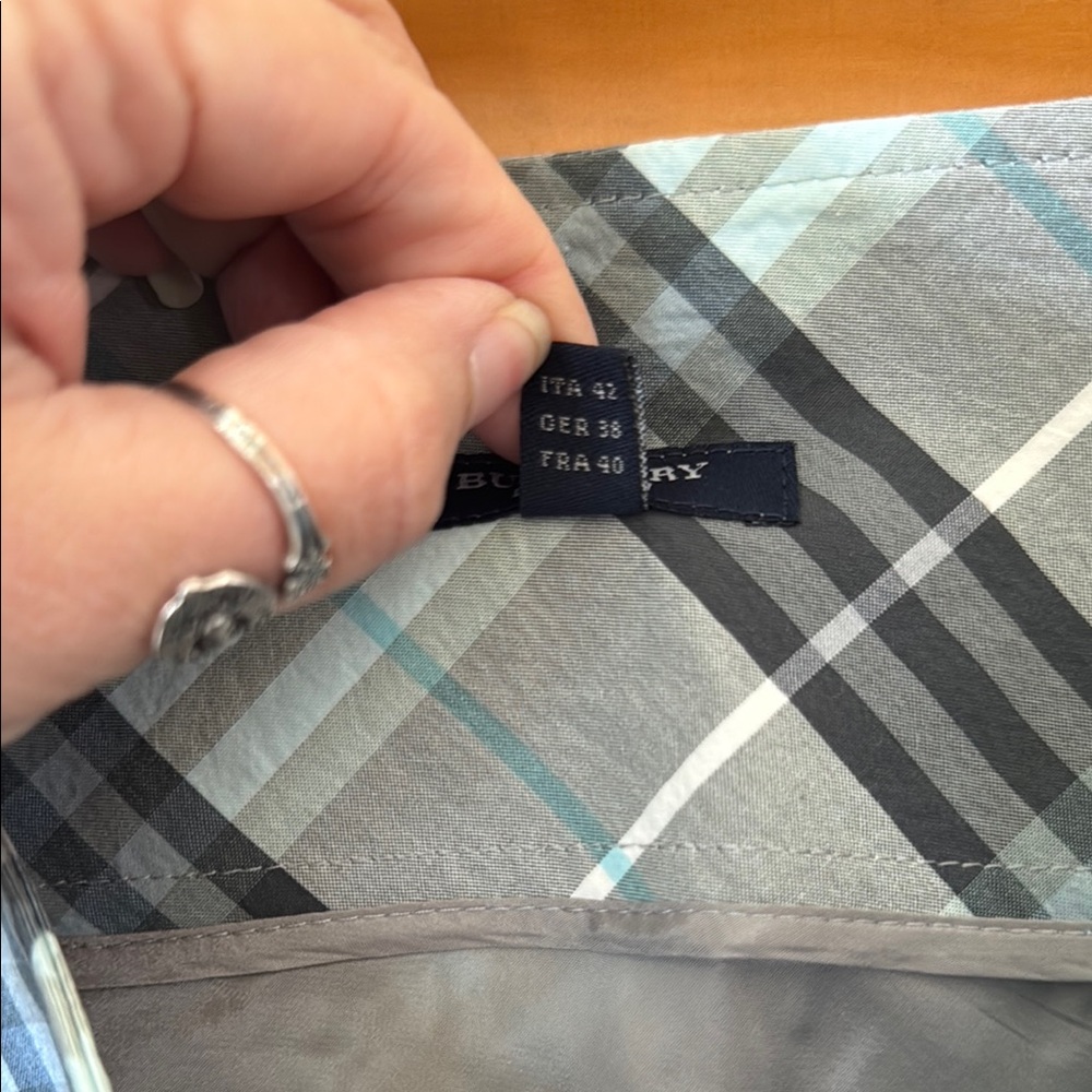 Burberry Blue and Black Knee-Length Pencil Skirt - Picture 7 of 9